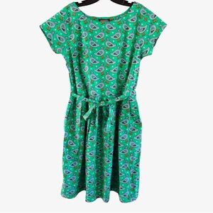 Run & Fly Kelly Green Pigeon Print Dress Size 12